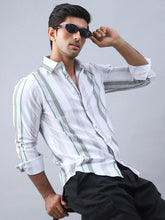 Striped Casual Shirt for Men-SF-983Off-White